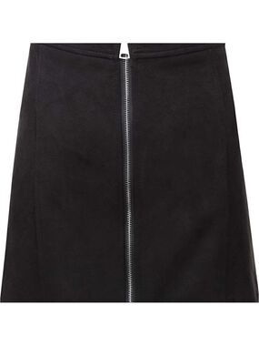 NWT Bellivera Womens High Waist Faux Suede A-LineFront ZipperSkirt Sz XL
